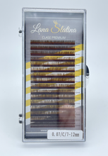 NUEVA LINEA! Extensiones de Pestañas Marrones (Tallas mixtas, grosor 0,07 - C, CC)