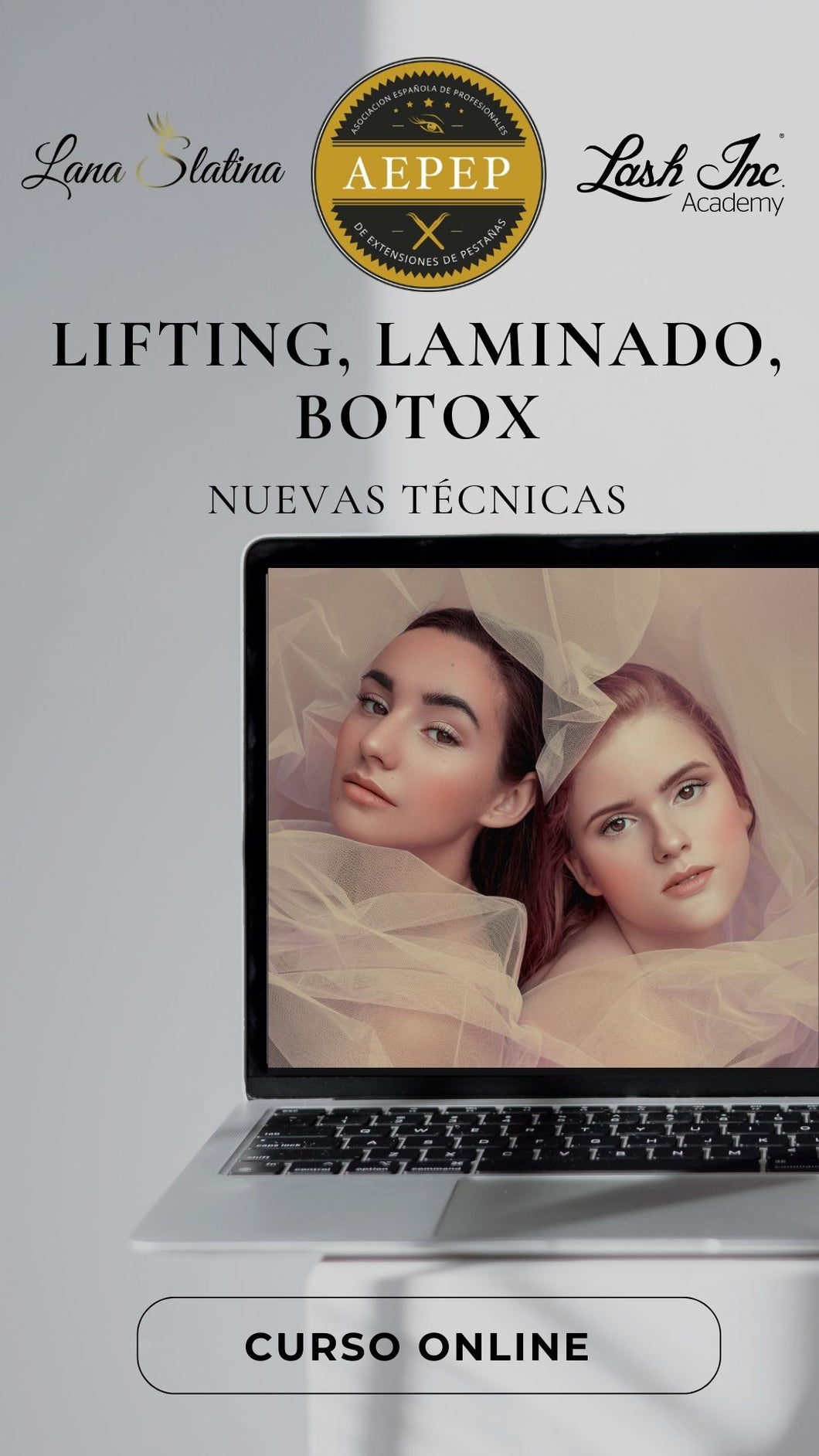 Curso online LIFTING, LAMINADO Y BOTOX DE PESTAÑAS