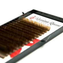 Extensiones de pestañas color chocolate